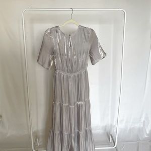 Mango Satin midi dress